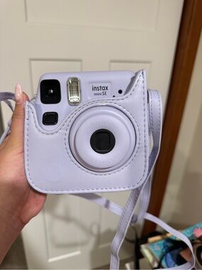 Instax Mini SE Instant Camera in Light Lavender with Matching Case
